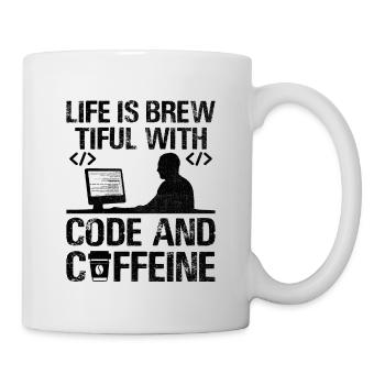 Café Codage Programmeur Codeur Développeur Nerd Coff - Mug blanc - blanc - Droite