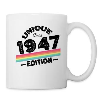 Unique Since 1947 Edition Birthday Vintage 1947 - Mug - white - Right