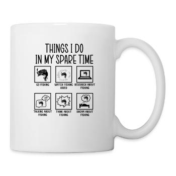 Fishing Angler Fishing Things I Do In My Spare Time - Mug - white - Right