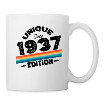Unique depuis 1937 Edition Anniversaire Vintage 1937 - Mug blanc - blanc - Droite