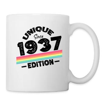 Unique depuis 1937 Edition Anniversaire Millésime 1937 - Mug blanc - blanc - Droite