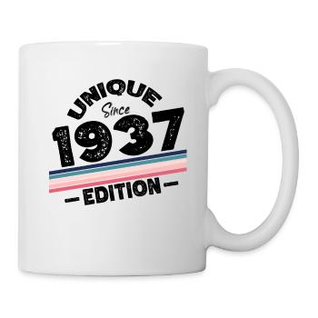 Unique depuis 1937 Edition Anniversaire Millésime 1937 - Mug blanc - blanc - Droite