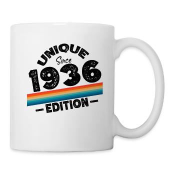 Unique depuis 1936 Edition Anniversaire Millésime 1936 - Mug blanc - blanc - Droite