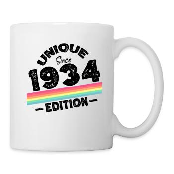 Unique depuis 1934 Edition Anniversaire Millésime 1934 - Mug blanc - blanc - Droite