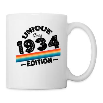 Unique depuis 1934 Edition Anniversaire Millésime 1934 - Mug blanc - blanc - Droite