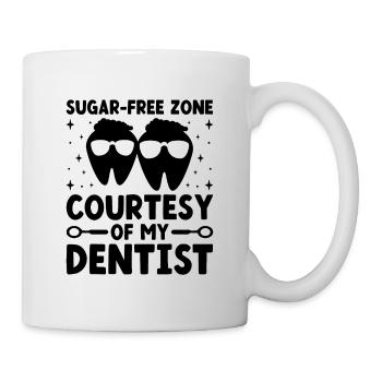 Zone sans sucre avec l’aimable autorisation de My Dentist Dental Dent - Mug blanc - blanc - Droite