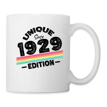 Unique seit 1929 Edition Geburtstag Vintage 1929 - Tasse - Weiß - Rechts