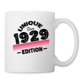Unique seit 1929 Edition Geburtstag Vintage 1929 - Tasse - Weiß - Rechts