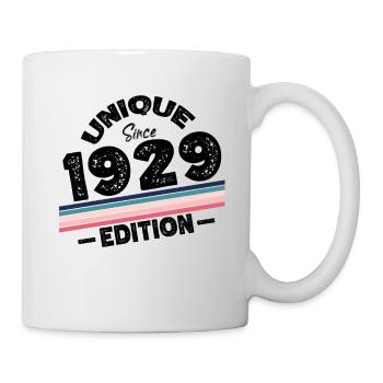 Unique seit 1929 Edition Geburtstag Vintage 1929 - Tasse - Weiß - Rechts