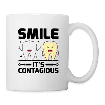 Smile It's Contagious Dentist Dental Dentistry Den - Mug - white - Right