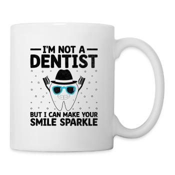 Je ne suis pas dentiste, mais je peux faire briller votre sourire - Mug blanc - blanc - Droite