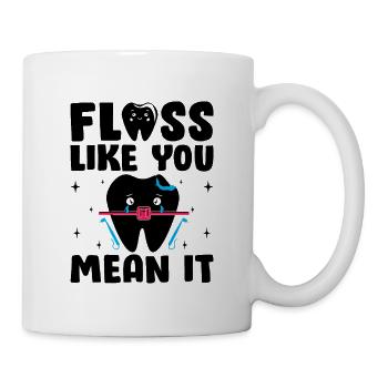 Fil dentaire comme vous le pensez dentiste dentisterie dentaire de - Mug blanc - blanc - Droite