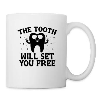 La dent vous rendra libre dentiste dentiste dentiste - Mug blanc - blanc - Droite