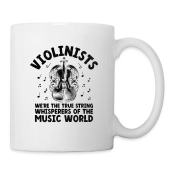 Violonistes, nous sommes les vrais chuchoteurs de cordes de la - Mug blanc - blanc - Droite