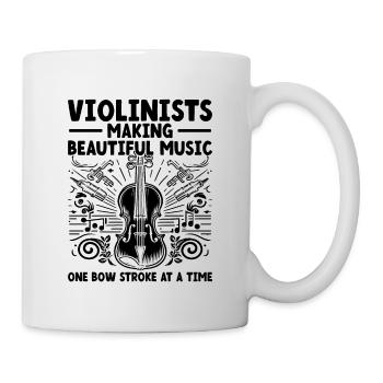 Violonistes faisant de la belle musique un coup d’archet a - Mug blanc - blanc - Droite