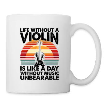 La vie sans violon est comme une journée sans musique - Mug blanc - blanc - Droite
