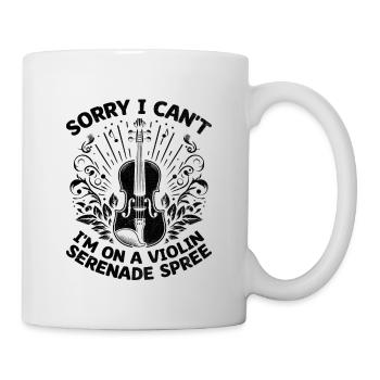 Désolé je ne peux pas je suis sur un violon sérénade spree violi - Mug blanc - blanc - Droite