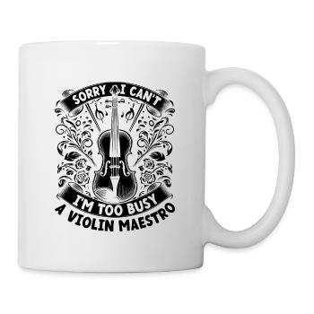 Désolé, je ne peux pas, je suis trop occupé un violon Maestro Violon - Mug blanc - blanc - Droite