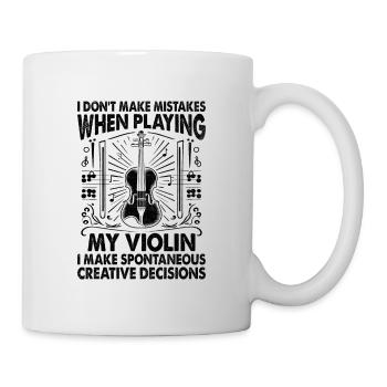 Ich mache keine Fehler, wenn ich meine Geigenbratsche spiele - Tasse - Weiß - Rechts
