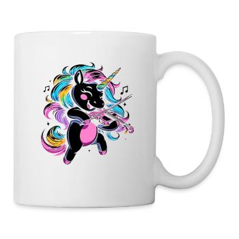 Unicorn Violin Instrument Violinist Fiddler Violin - Mug - white - Right