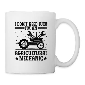 Landwirtschaftsmechaniker Lustige Traktormechaniker Bauernhof - Tasse - Weiß - Rechts
