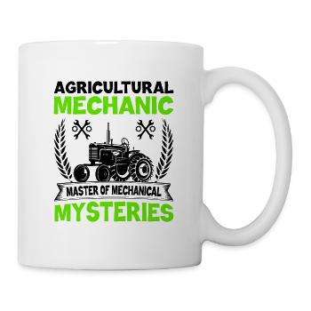 Landwirtschaftsmechaniker Lustige Traktormechaniker Bauernhof - Tasse - Weiß - Rechts