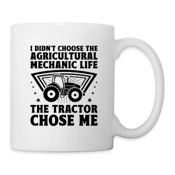 Landwirtschaftsmechaniker Lustige Traktormechaniker Bauernhof - Tasse - Weiß - Rechts