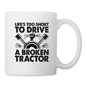 Landwirtschaftsmechaniker Lustige Traktormechaniker Bauernhof - Tasse - Weiß - Rechts