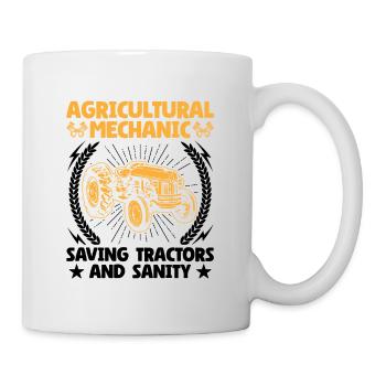Mécanicien agricole Drôle de tracteur Mécanique Ferme - Mug blanc - blanc - Droite