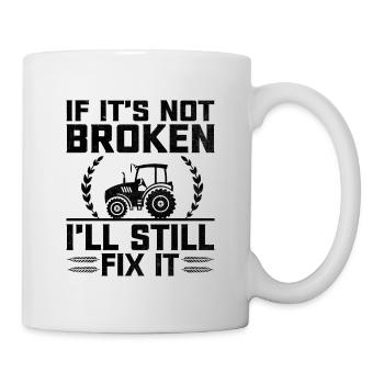 Landwirtschaftsmechaniker Lustige Traktormechaniker Bauernhof - Tasse - Weiß - Rechts