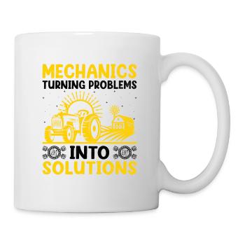 Landwirtschaftsmechaniker Lustige Traktormechaniker Bauernhof - Tasse - Weiß - Rechts