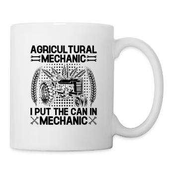 Landwirtschaftsmechaniker Lustige Traktormechaniker Bauernhof - Tasse - Weiß - Rechts