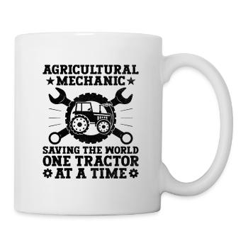 Landwirtschaftsmechaniker Lustige Traktormechaniker Bauernhof - Tasse - Weiß - Rechts