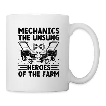 Landwirtschaftsmechaniker Lustige Traktormechaniker Bauernhof - Tasse - Weiß - Rechts