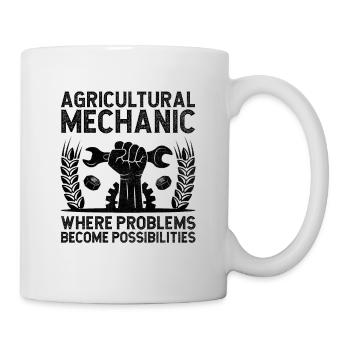 Landwirtschaftsmechaniker Lustige Traktormechaniker Bauernhof - Tasse - Weiß - Rechts