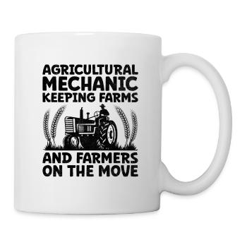 Landwirtschaftsmechaniker Lustige Traktormechaniker Bauernhof - Tasse - Weiß - Rechts