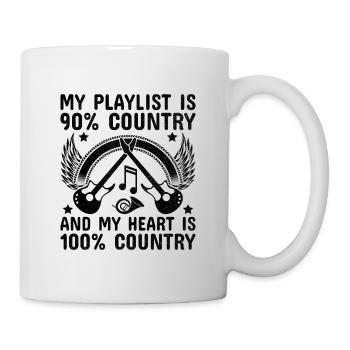 County Music Vintage Music Lover Western Country C - Tasse - Weiß - Rechts