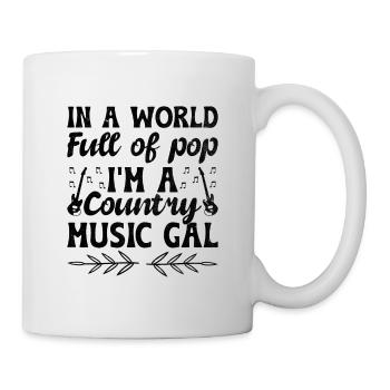 County Music Vintage Music Lover Western Country C - Tasse - Weiß - Rechts