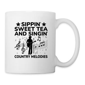 Comté Musique Vintage Amateur de musique Western Country C - Mug blanc - blanc - Droite