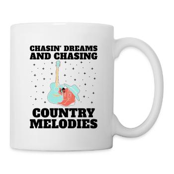 Comté Musique Vintage Amateur de musique Western Country C - Mug blanc - blanc - Droite