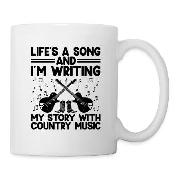 Comté Musique Vintage Amateur de musique Western Country C - Mug blanc - blanc - Droite