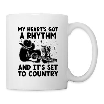 Comté Musique Vintage Amateur de musique Western Country C - Mug blanc - blanc - Droite