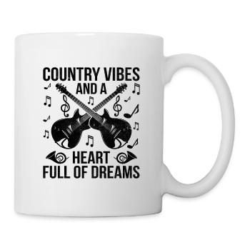 County Music Vintage Music Lover Western Country C - Tasse - Weiß - Rechts