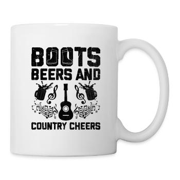 County Music Vintage Music Lover Western Country C - Tasse - Weiß - Rechts