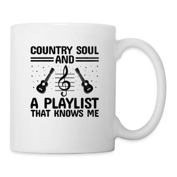 Comté Musique Vintage Amateur de musique Western Country C - Mug blanc - blanc - Droite