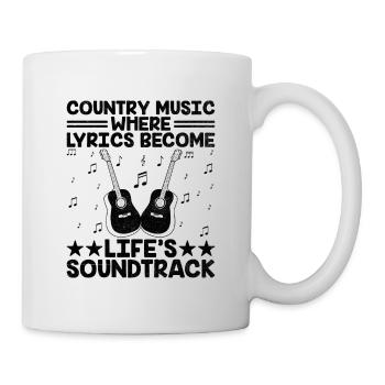 Comté Musique Vintage Amateur de musique Western Country C - Mug blanc - blanc - Droite