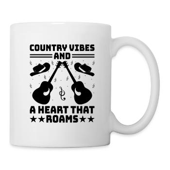 Comté Musique Vintage Amateur de musique Western Country C - Mug blanc - blanc - Droite