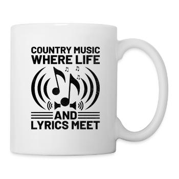 County Music Vintage Music Lover Western Country C - Tasse - Weiß - Rechts