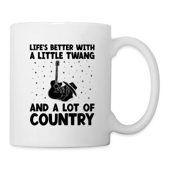 County Music Vintage Music Lover Western Country C - Tasse - Weiß - Rechts