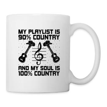 Comté Musique Vintage Amateur de musique Western Country C - Mug blanc - blanc - Droite